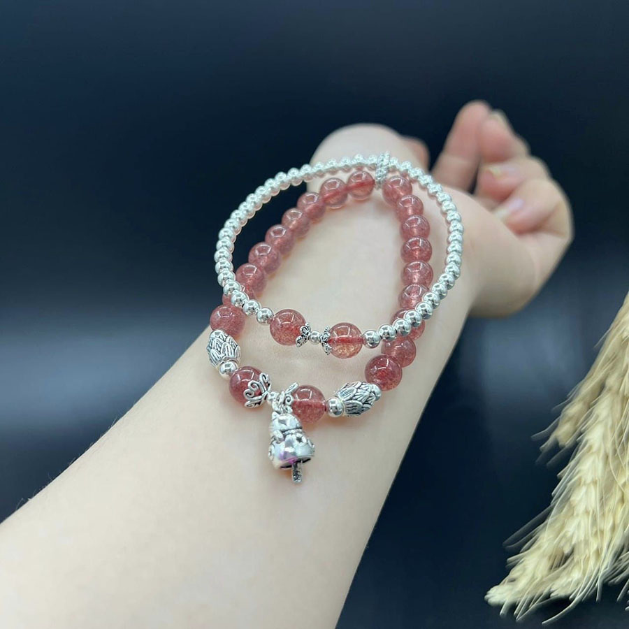 Vòng Dâu Tây Mix Bạc Thật