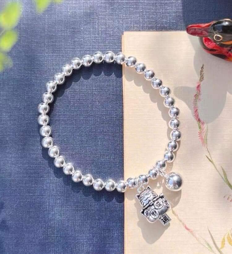 Lắc Bi Treo Mèo Thần Tài Và Chuông